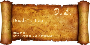 Dudás Lea névjegykártya