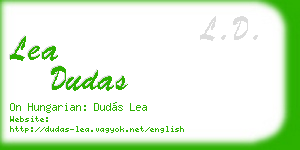 lea dudas business card